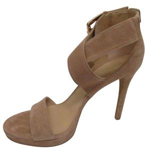 Michael Kors - Tan Sandy Cross Strap Sandal Pumps